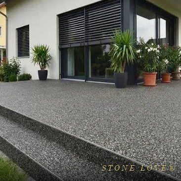 Terrasse in Steinteppich